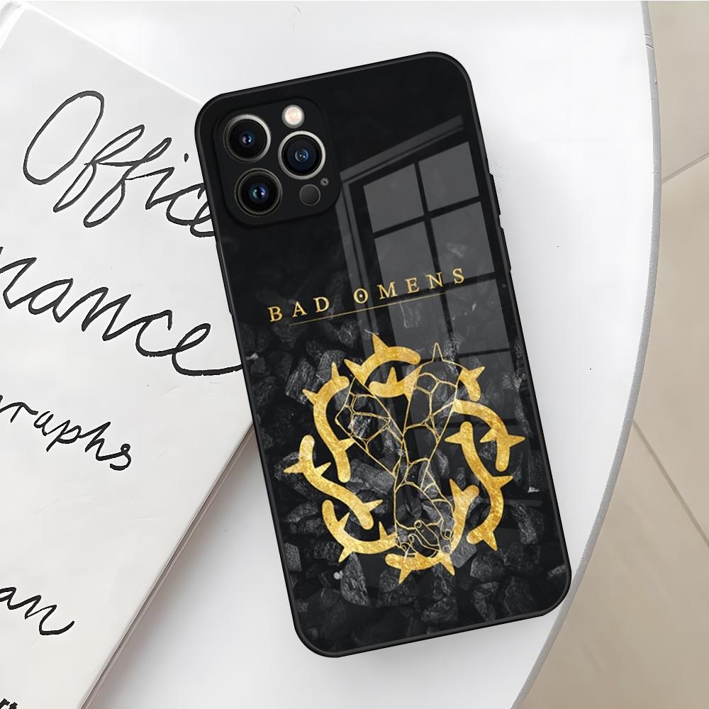 Music Bad Omens Design Phone Case for Iphone 17 16 Air 15 14 12 11 13 Pro Max Mini X Xr Xs Se Puls glass Cover