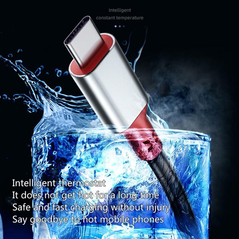 66W 5A Fast Charging Type C Cable USB Spring Car USB C Cable Data Transfer Line Colied for Android Cellphone Accessories