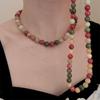 Retro Morandi Earth Tone Bead Necklace: Stylish, Durable, Perfect for Layering or Solo Wear