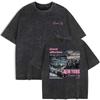 New York Dream City Prints Washed T-Shirts Womens Cotton Oversize T Shirt Summer O-Neck Short Sleeve Tops Woman Clothes