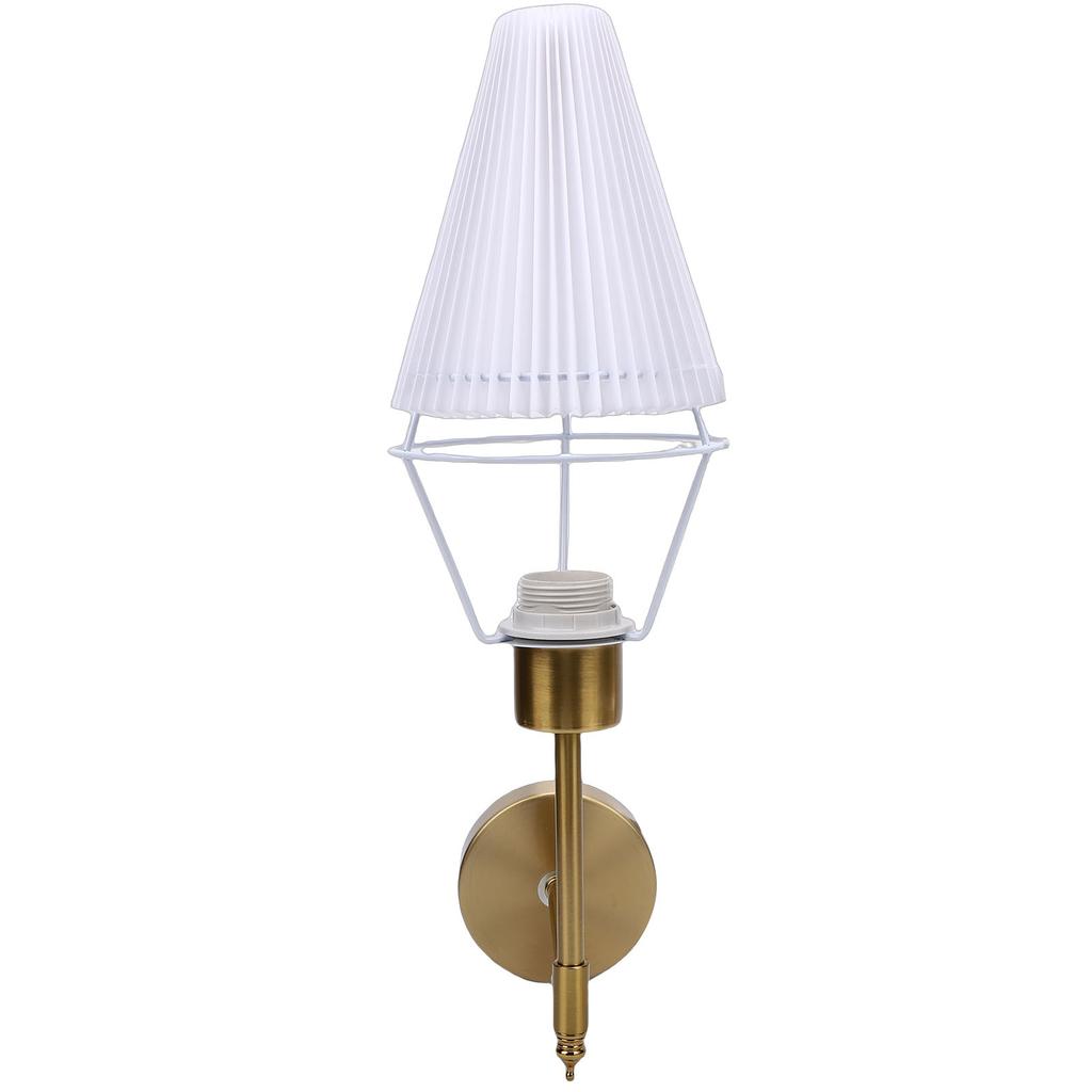 Gold Fabric Lampshade Nordic   Modern Rechargeable Cordless Wall Lamp for Bedroom Living Room