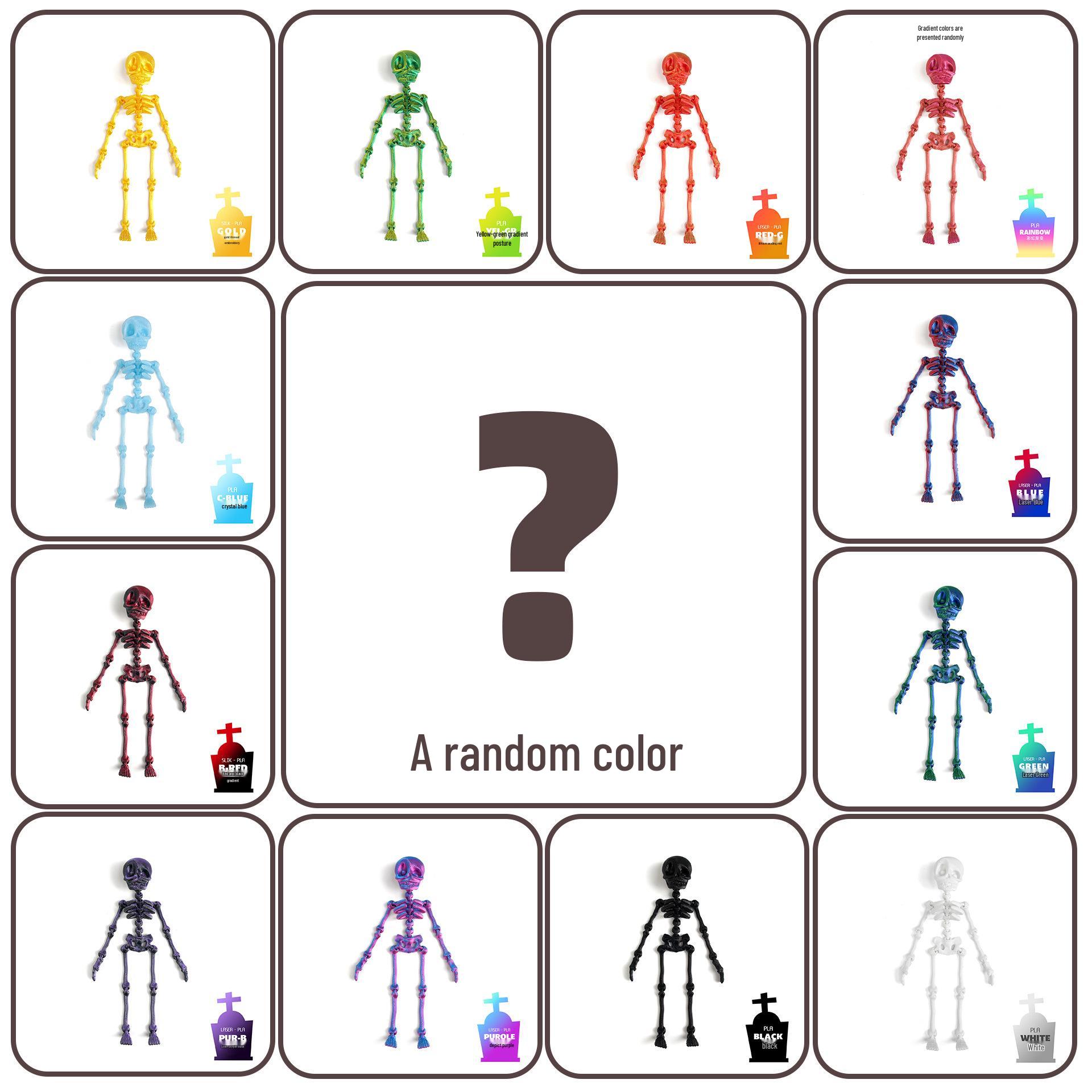 

3D Printed Luminous Dancing Skeleton Figurine Toy