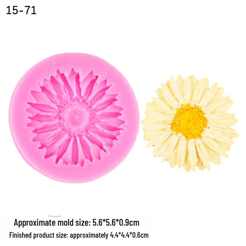 

Силиконовая форма «Подсолнух-ромашка» для украшения шоколадного торта из помадки