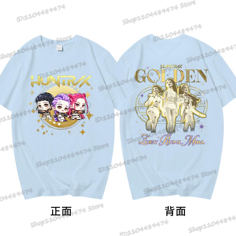 Harajuku KPop Demon Hunters Tshirts Vintage Cartoon Cotton T Shirt Hip Hop 2025 Hot Movie Tees Streetwear Women Men Tops Gifts