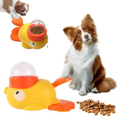 Hračka pro psy Puzzle Krmítko Interaktivní Dávkovač Pamlsků na Krmivo pro Domácí Zvířata Kreslený Design Kachny Pet Snack