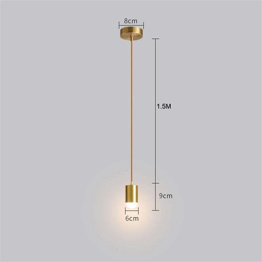 NEW Acrylic Bedroom Bedside LED Pendant Lamps Black Golden Long line hanging Light Island Bar Counter Shop Kitchen Pendant Light