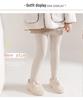 Children's Winter Fleece-Lined Cotton Leggings with Hip-Lifting Lambskin, Warm Nine-Point Design