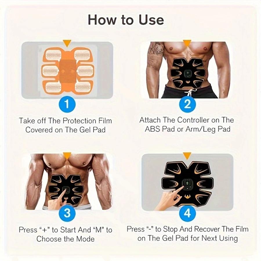 Abs Stimulator, Abdominal Toning Workout for Abdomen/Arm/Leg,Workout Equipment for Men Women