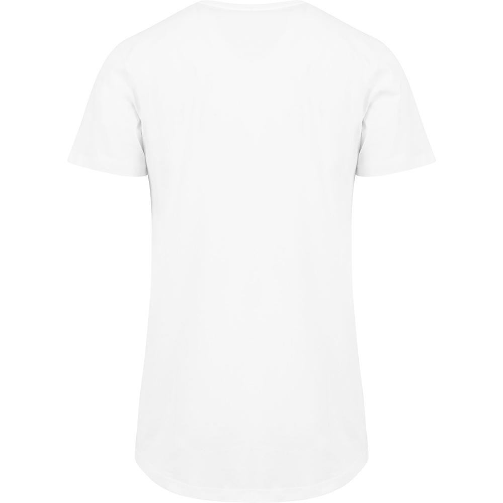 Build Your Brand Mens Shaped Long Short Sleeve T-Shirt