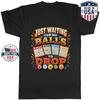 Waiting For My Balls To Drop Bingo Graphic T-Shirt Funny Game Pun