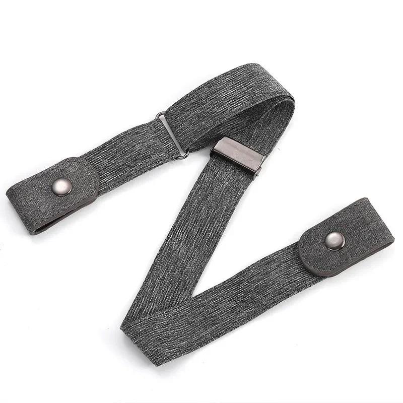 Canvas Adjustable Elastic Waist Band Invisible Belt Buckle Free Belts Unisex Jean Pants Dress No Buckle Easy To Wear Stretch