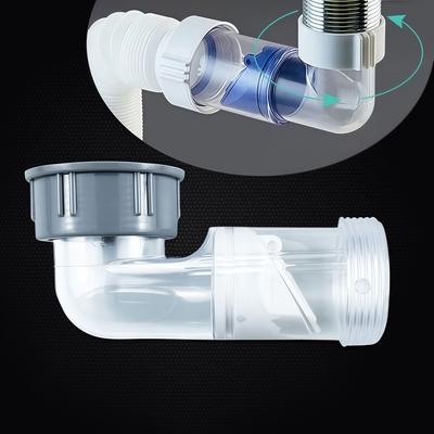 Kitchen Wash Basin Drainage Pipe Odor Proof Curved Kitchen Sink Drain Pipe Drain Downpipe Joint Tube Pipeline Accessory
