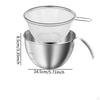 Stainless Steel Colander with Mixing Bowl, Fine Mesh Sieve Drainer, Pasta Spaghetti Rice Rinser