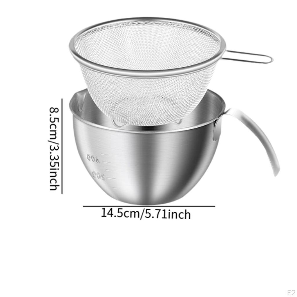 Stainless Steel Colander with Mixing Bowl, Fine Mesh Sieve Drainer, Pasta Spaghetti Rice Rinser