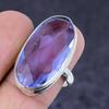 Alexandrite Quartz Gemstone Handmade 925 Sterling Silver Ring Size 7.5 D8o19