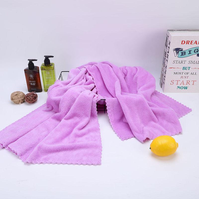 Premium Coral Fleece Bath Towel Large Size High Absorbency Quick Dry Cut Edge Design Thick Soft Beach Towel for Adults Non-Shedding Fabric