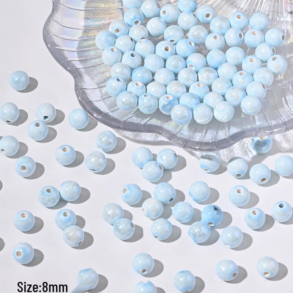 Blue Series Japanese Ceramic Seashell & Heart Beads for DIY Jewelry