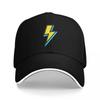 Yellow Lightning Bolts with Bright Blue Background Baseball Cap New In Hat Luxury Brand For Unisex Womens