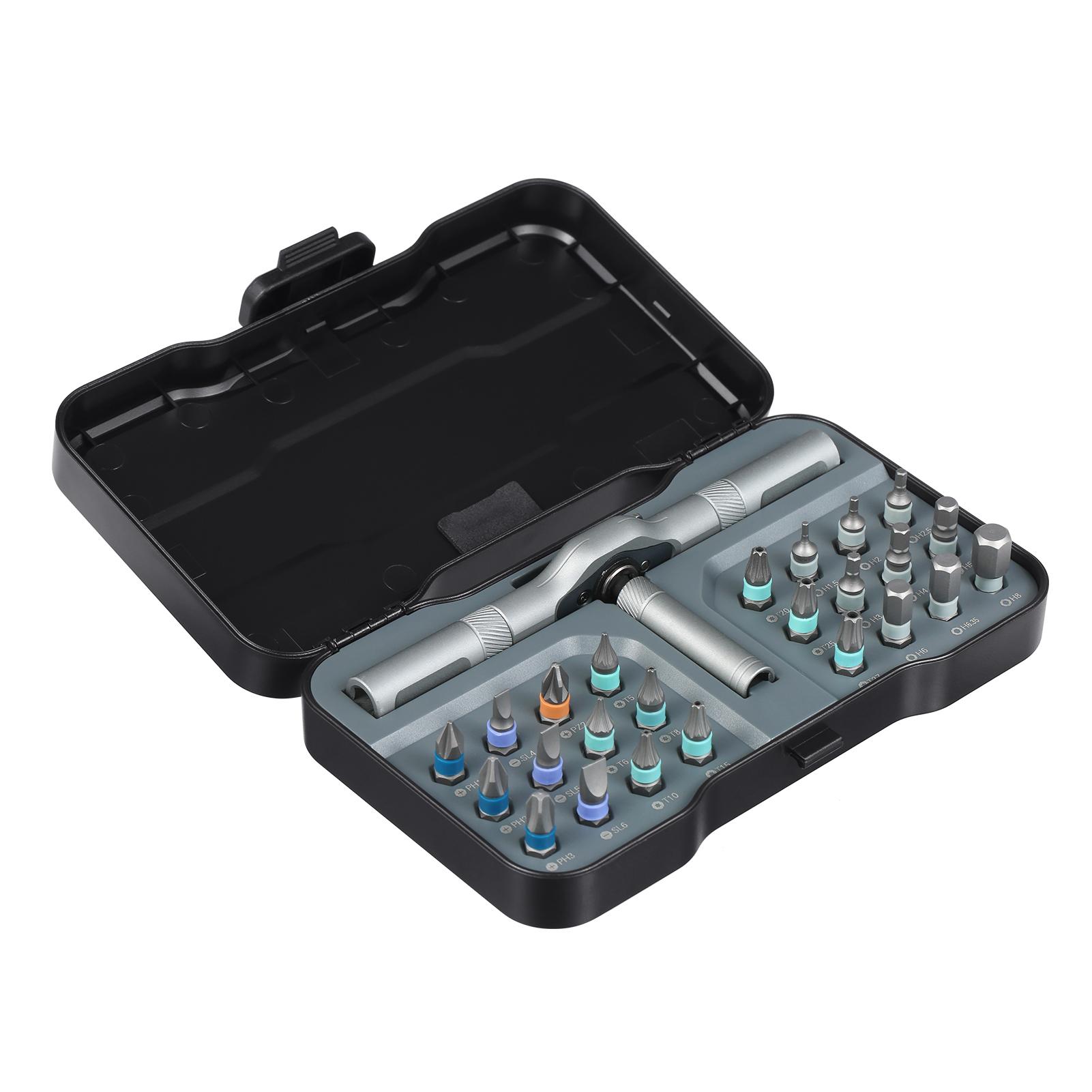 

ATuMan RS1 24-в-1 Многоцелевой набор отверток с храповым механизмом Набор насадок для отверток с храповым механизмом 24-In-1 чёрный