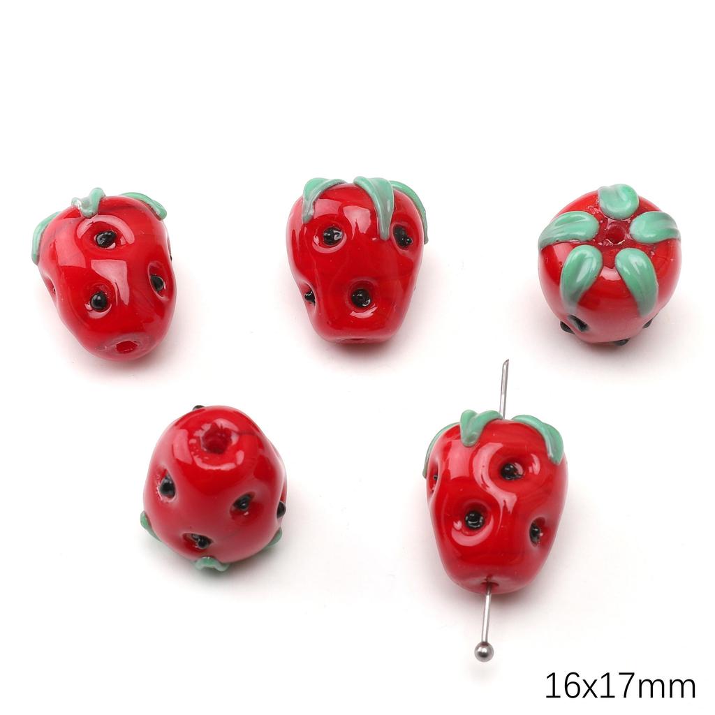 Glass Beads Fruit Charm For DIY Necklace Bracelet Earrings Jewelry Making Craft Accessories