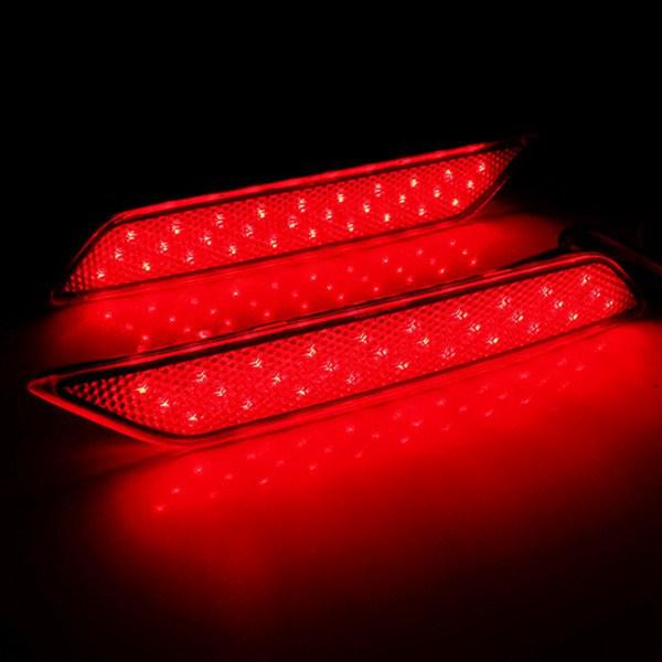 1 Set of Red ABS LED Rear Bumper Brake Light Kit for Honda Lingpai 9th Gen Si