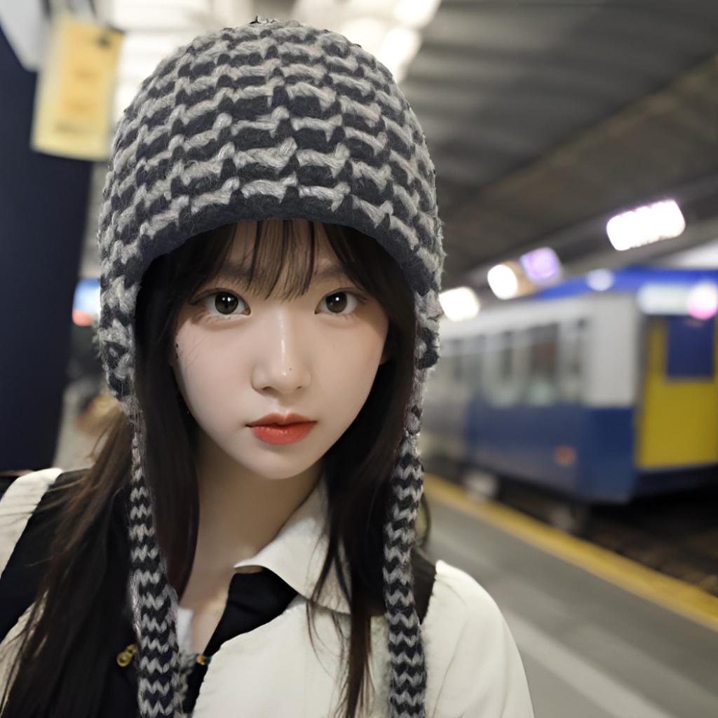 Japanese Personalized Hand Knitted Color Blocking Wool Hat for Women In Autumn and Winter Pilot Braids Ear Protection Knitted Thick Wool Trend