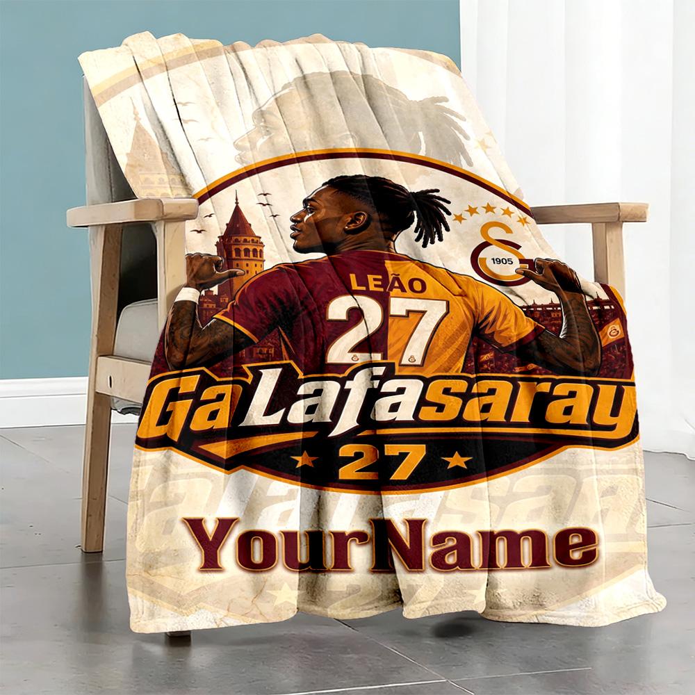 Galatasaray Personalized Name Blanket Gift Personalized Blanket Durable Comfort Throw For Livingroom Couch Office Living Room Four Seasons Universal