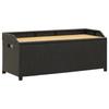 Day and Night - Day and Night Black Synthetic Rattan Garden Storage Bench 120 Cm