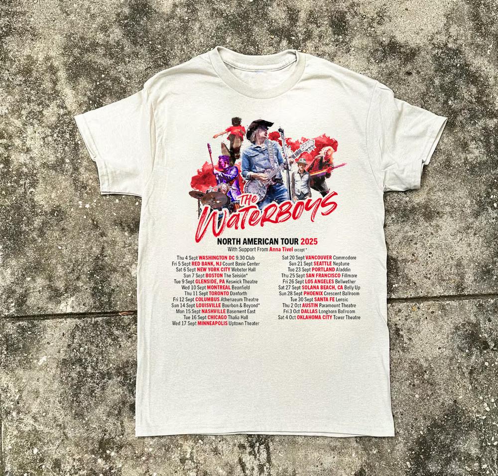 

The Waterboys Tour 2025 Gift For Fan All Size S to 5XL T-shirt Unisex T-Shirt S