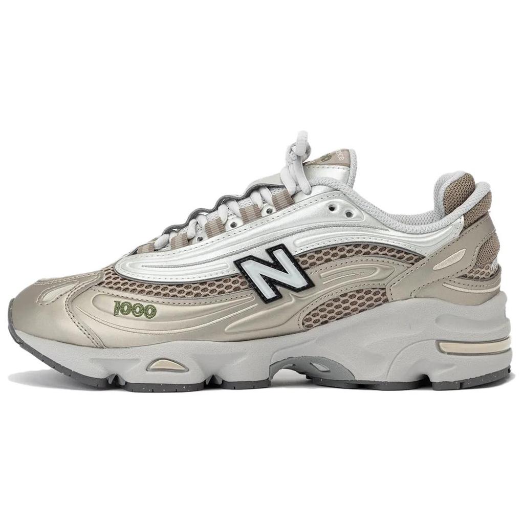 New Balance 1000 Arid Stone Light Silver Men Sneakers Light-Silver-Metallic Dark-Alpine-Green M1000N