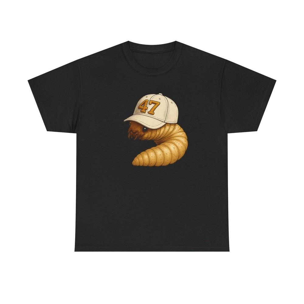 

Gavin Newsom anti Trump shirt 47 the worm round neck cotton short sleeve Tee Unisex T-Shirt XXXL