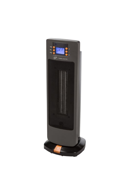 Radiateur Tour en Céramique 2000W - Unelvent - 670102 - Gris - Electrique