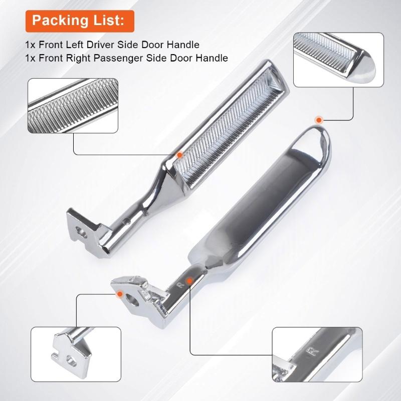 Interior Metal Door Handle Front Left Driver Passenger Door Handles E7TZ152260A Replacement Vehicle upgrades  Door Handle