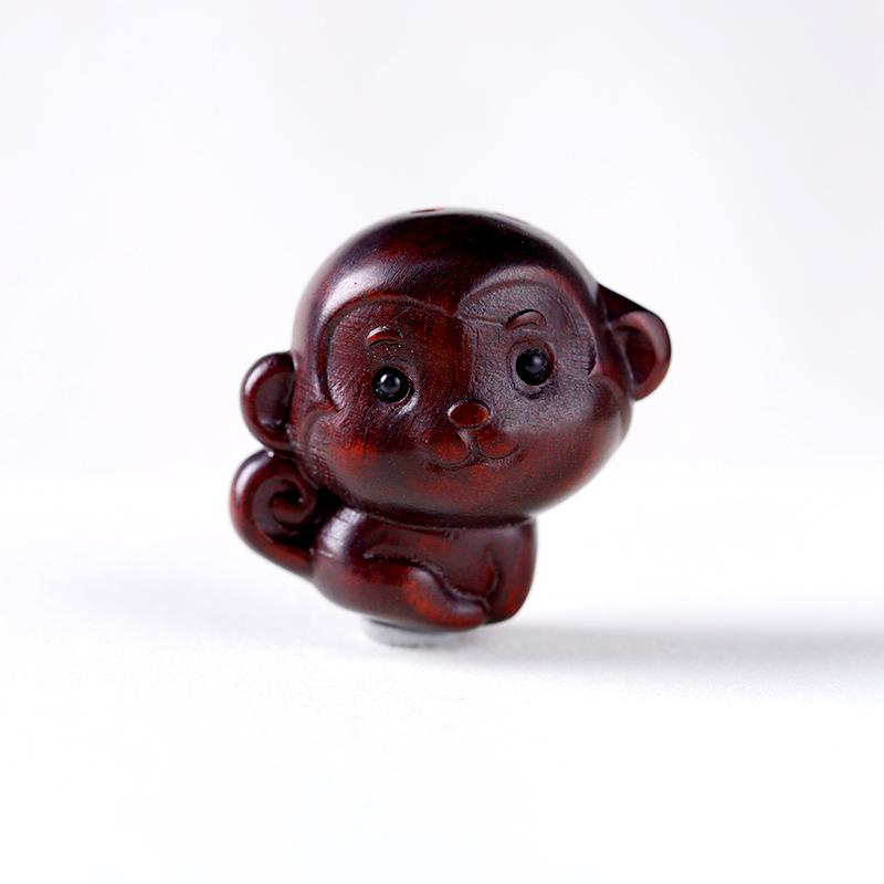 

Monkey Decor Wooden Carving miniature items Cute Cartoon Little Monkey Ornaments DIY Pendant Birthday gift Give it to a friend