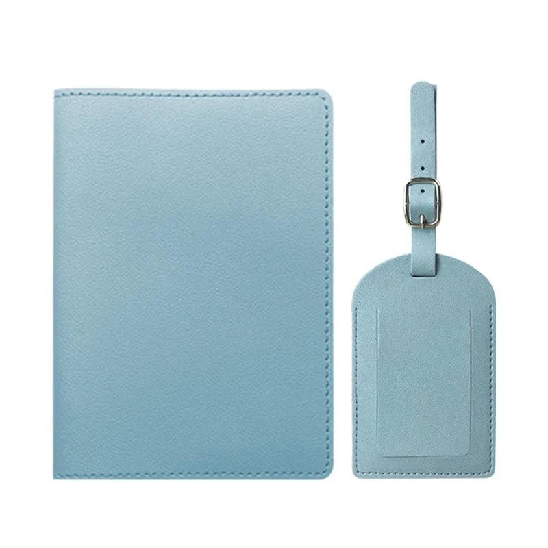 Travel Pu Passport Cover Luggage Tags Wedding Party Bussiness Gift Ticket Holder Passport Holder Case Travel Accessories Set