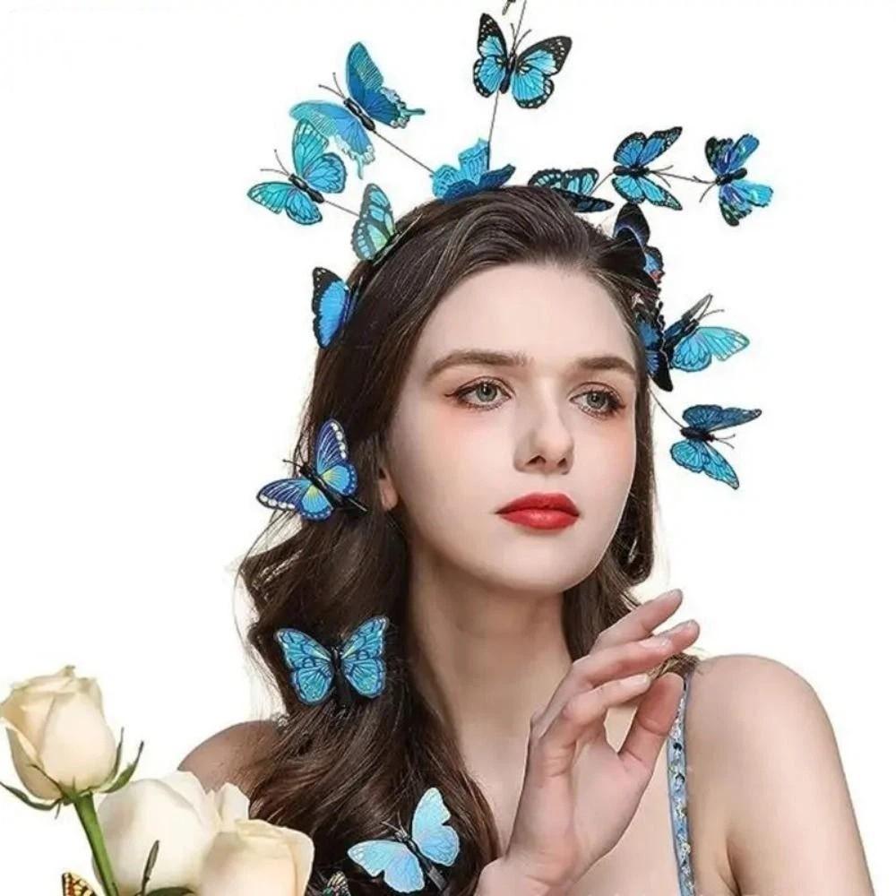 Glow Simulation Bridal Headpiece Flower Ring Fairy Headband Hair Accessories Bride