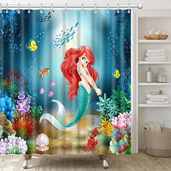 Dinosaur Funny Dino Kids Shower Curtains Bathroom Set Boys Animal Shadow Girls Cartoon Silhouette Black White Art Bathroom Decor