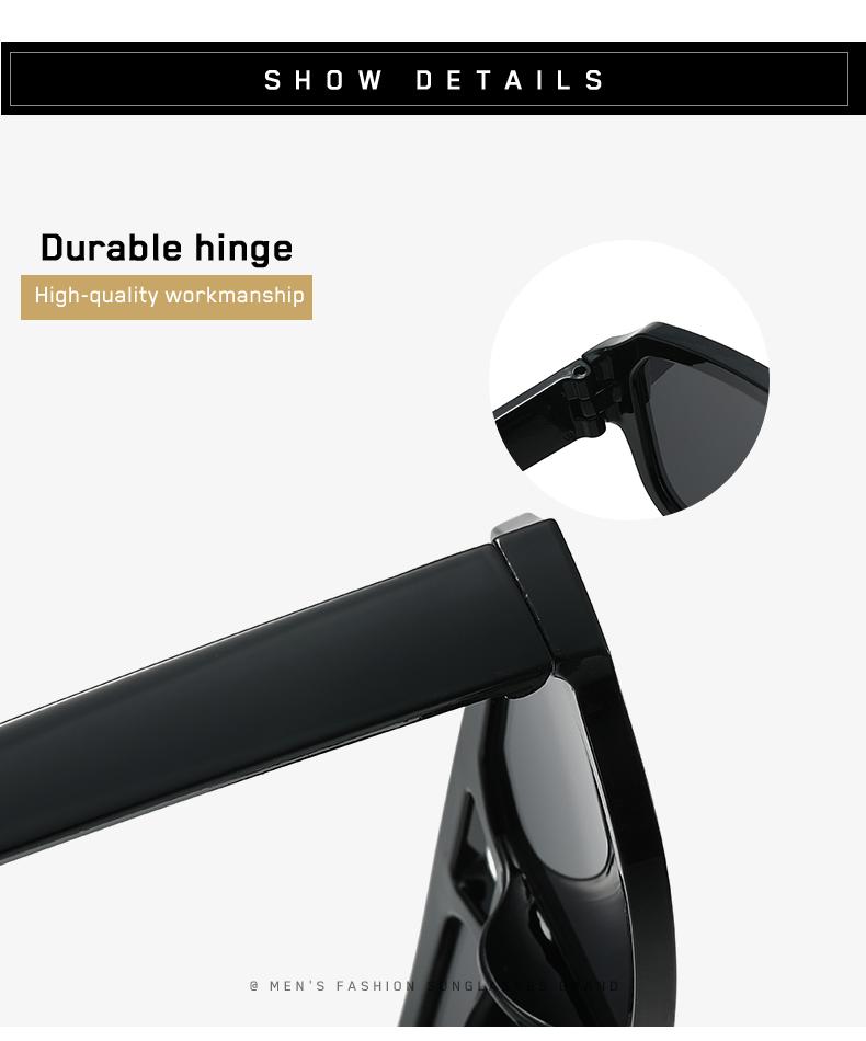 New Fashion Double Bridge Square Sunglasses Unisex Oversized Sun Glasses UV400 Protection Trendy Shades