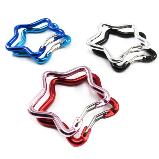 5 stk Femspissstjerneformet Karabinkrok Kraftig Aluminiumslegering Bærbar Lettvekt Utendørs Camping Klatring Snapkrok Klemme Hengende Spenne