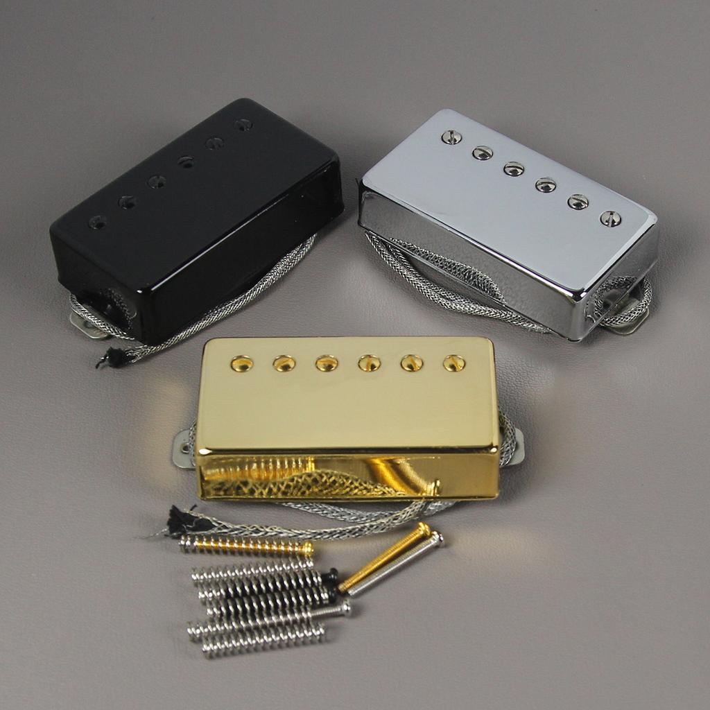 FLEOR 1pc Alnico 5 Pickup Guitar Humbucker Pickup for LP Guitar, Neck or Bridge,Chrome /Gold/Black
