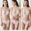 Female Summer Ultra Thin Sexy Lace Without Strapless Big Chest Show Small with Chest To Prevent Under Hanging Neck Underwear