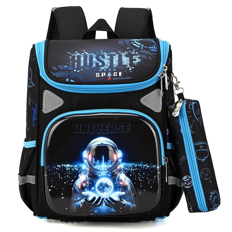 Children'S School Bags Cartoon School Bags For Primary School Students Astronaut Lightweight Cartoon Backpack