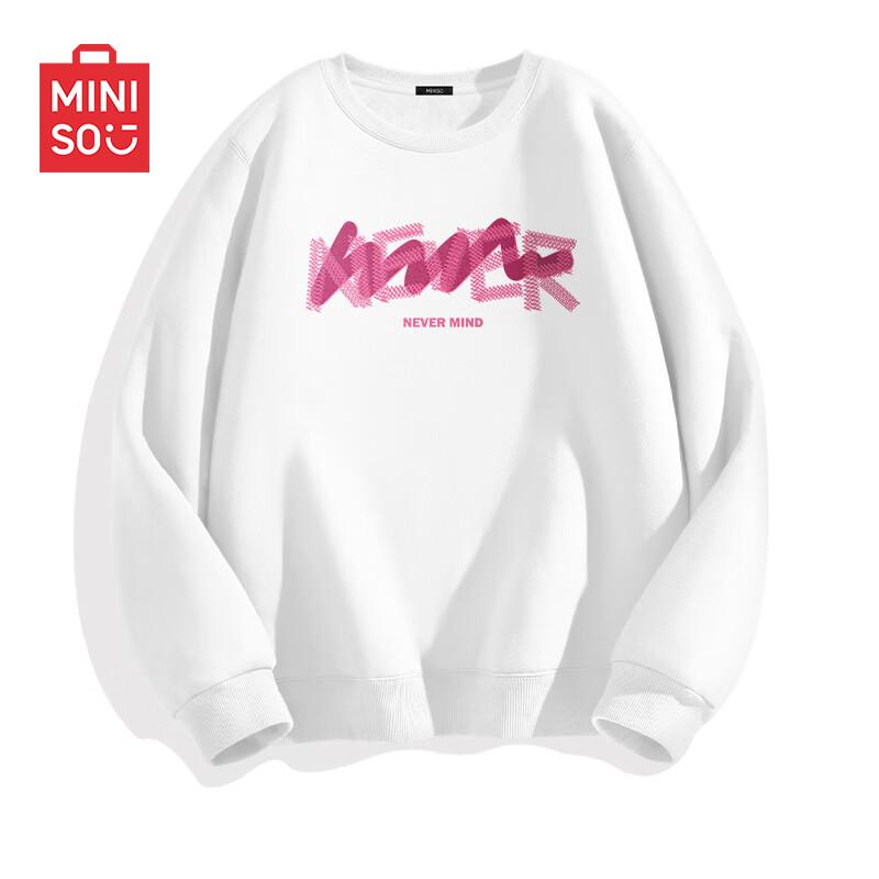 MINISO Men's Heavyweight Oversized Crew Neck Sweatshirt