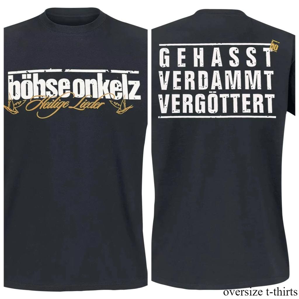 Gehasst Verdammt Vergöttert II Böhse Onkelz Peripheral Pattern Printing Summer Luxury Brand Cotton Men's and Women's T-shirts
