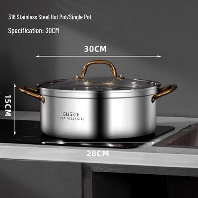 Wutuo 316 Stainless Steel Multipurpose Pot