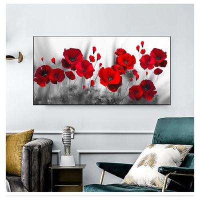 Art Canvas Painting Red Poppy Flower Picture On the Wall for Living Room Home Decor No Frame Modern Flowers Poster Print Wall