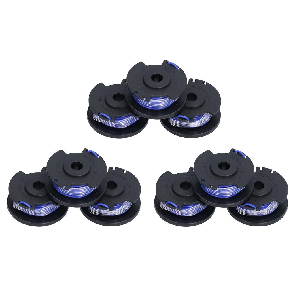 9Pcs Trimmer Spool Line with Cap Replacement Parts Fit for Ryobi 18 24 40V Lawn Mower