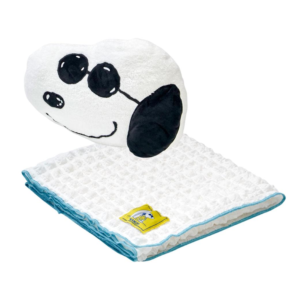 Nishikawa Snoopy Cushion in Blanket 100x70cm Washable Textured Material White FQ95507600 PN5605BD Joe Cool