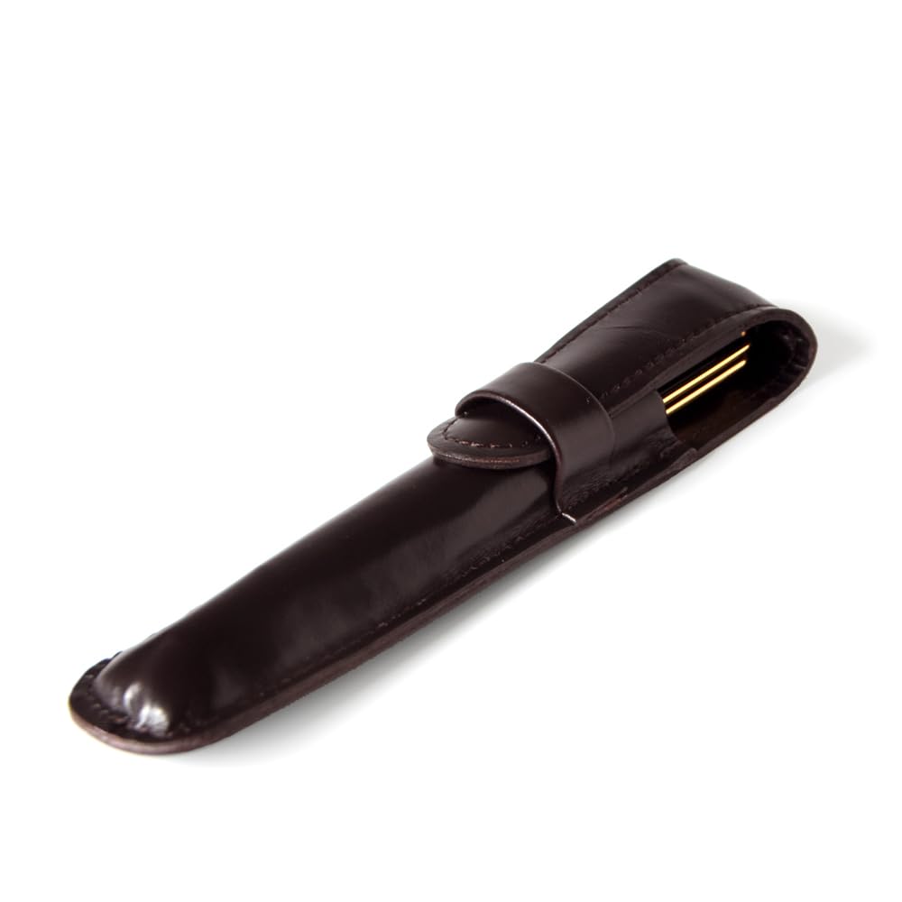 

Простой кожаный пенал для одной перьевой ручки (шоколад) шоколадный