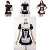 French Maid Uniform Costume Black Cosplay Dress For Exotic Roleplay